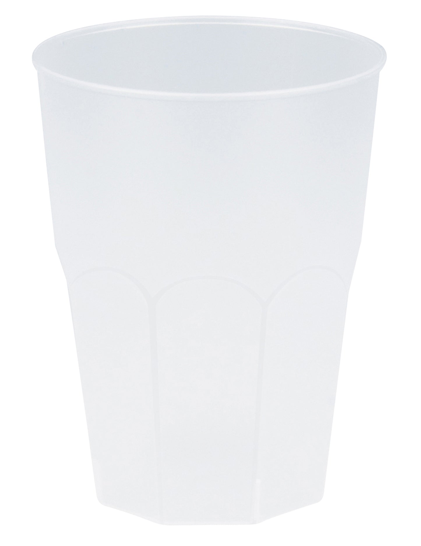 Gefrosteter Becher transparent 420ml Kunststoff