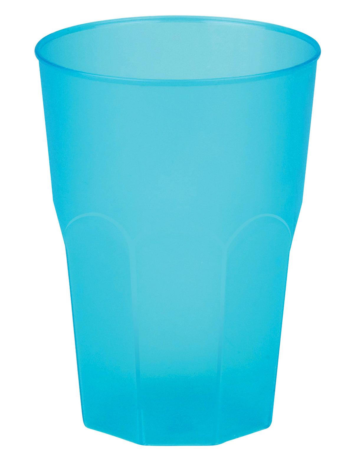 Türkiser Kunststoff-Trinkbecher Satin-Effekt 42 cl