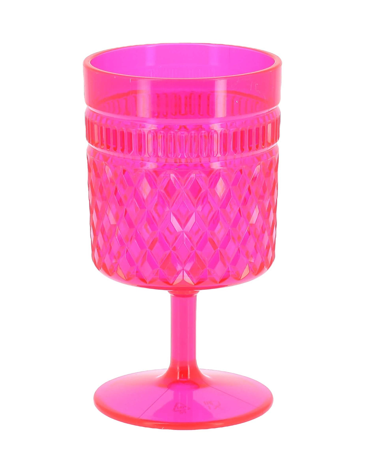 Plastik-Stielglas Himbeerfarben 270 ml