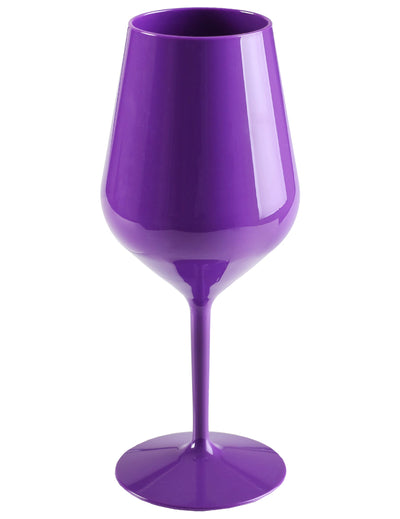 Verre à vin sur pied plastique violet 47 cl