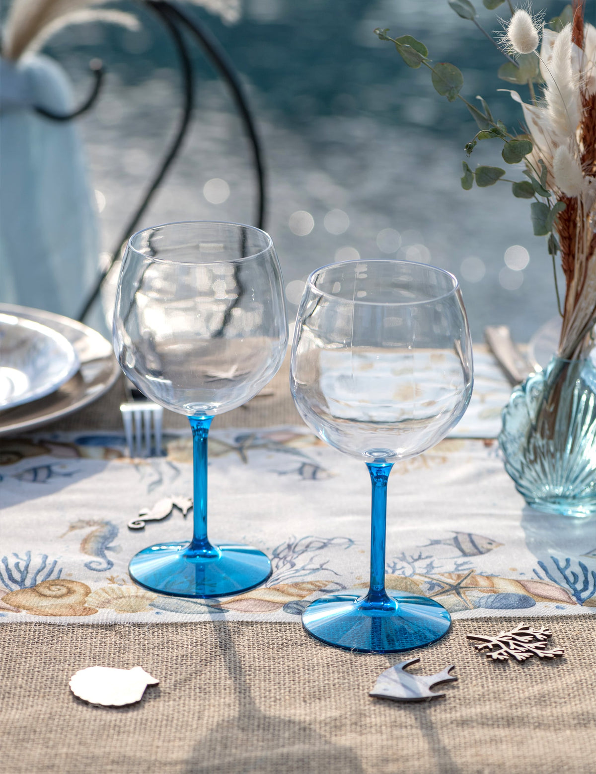 Blaues Cocktail-Ballonglas aus Kunststoff - 58,2 cl