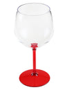Kunststoff-Cocktailglas mit rotem Fuß, 58,2 cl