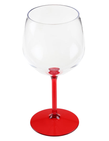 Kunststoff-Cocktailglas mit rotem Fuß, 58,2 cl