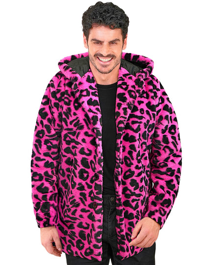 Rosa Leopard Kapuzenjacke für Erwachsene