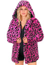 Rosa Leopard Kapuzenjacke für Erwachsene