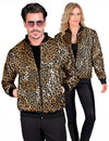 Leoparden Pailletten Bomberjacke für Erwachsene