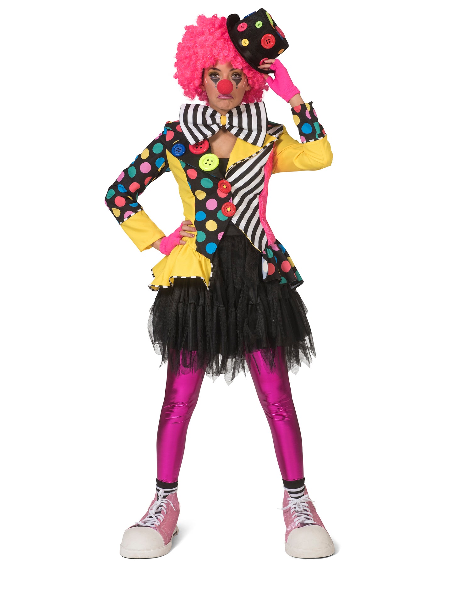 Clownjacke mit Flicken Faschings-Kostüm für Damen bunt