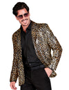 Pailletten-Anzugjacke Leoprint für Herren