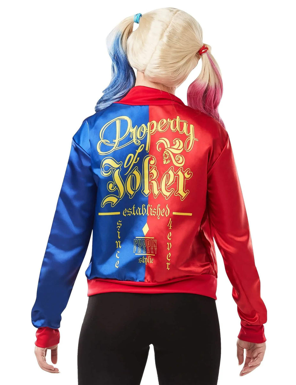 Vue de dos de la veste et t-shirt intégré Harley Quinn Suicide Squad pour adolescente