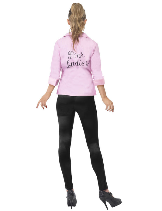 Vue de dos de la veste luxe Pink Ladies Grease