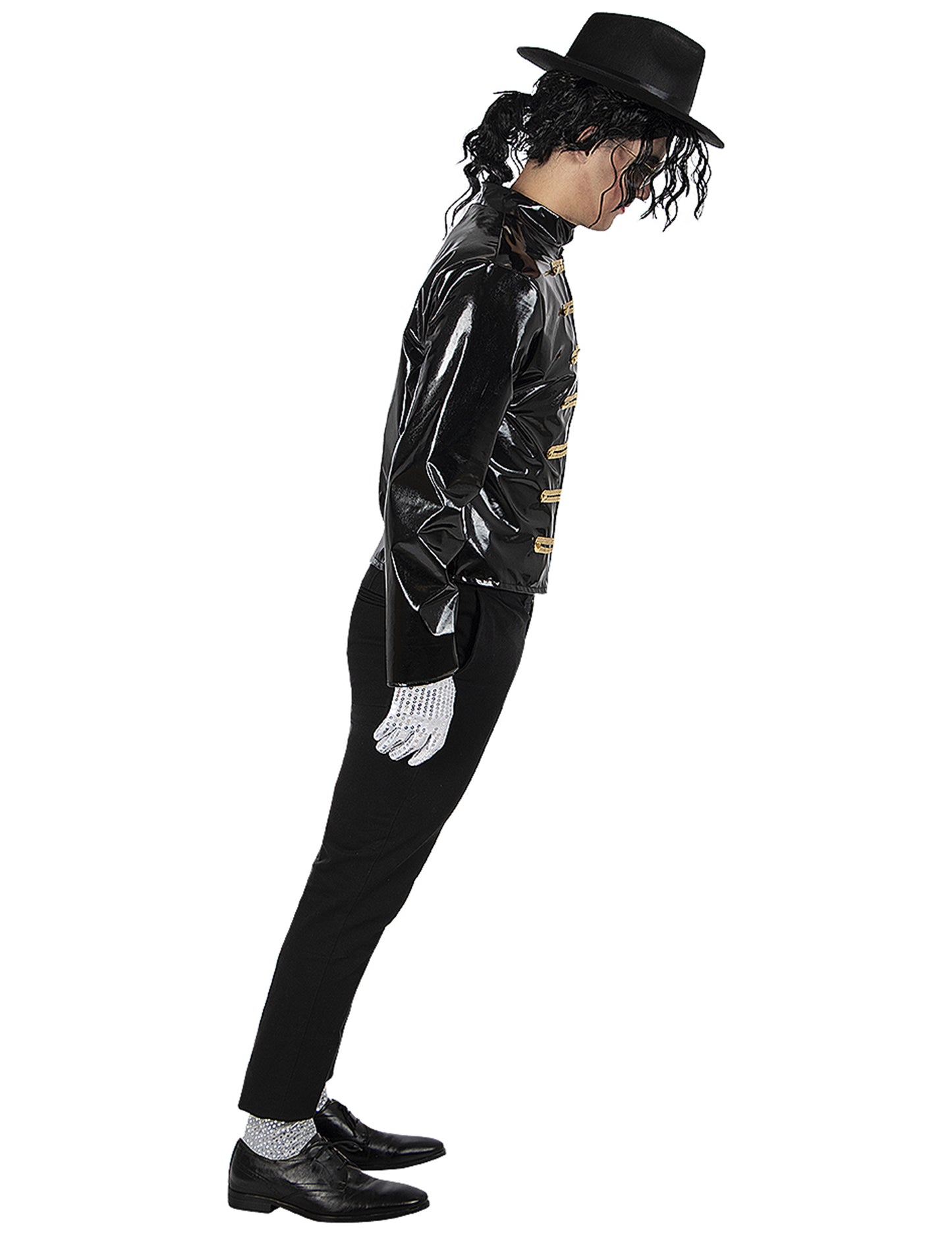 Vue de profil de la veste Michael Jackson pour adulte