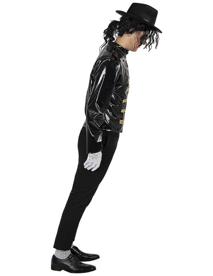 Vue de profil de la veste Michael Jackson pour adulte