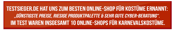 Testsieger.de kürt vegaoo zum besten Online Shop für Kostüme 2014